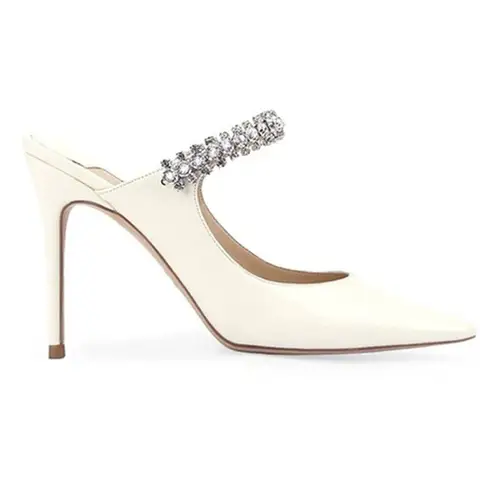 2025 nya höga klackar för kvinnor spetsiga strass-kedjor i lackläder 12 best sales Doris Fanny skor - №9