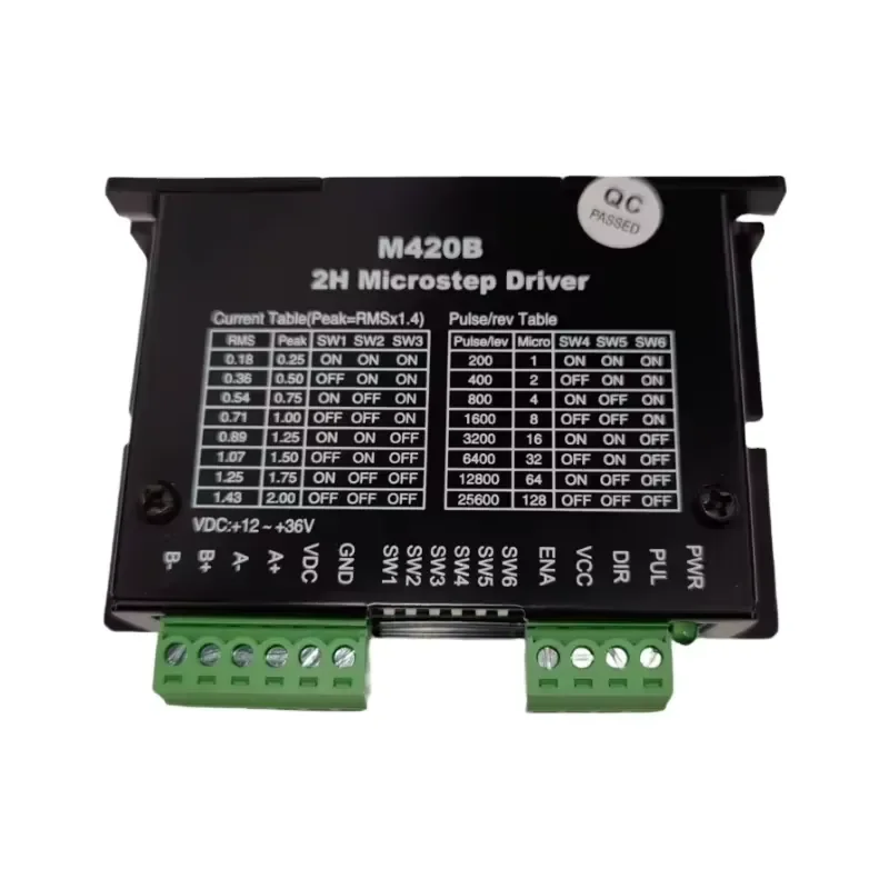 Factory Direct SOJMOTOR DM420B 2 Phase DC24V 2A Stepper Motor Driver for NEMA 17 100W Output IP30 CE Certified