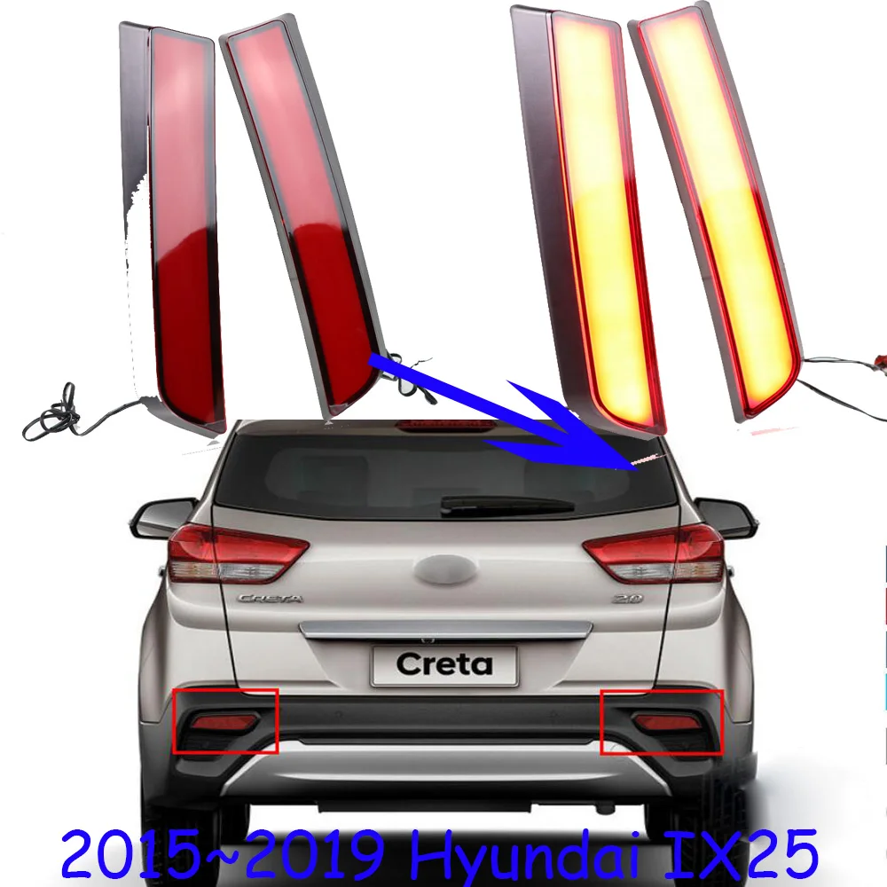 

Задний фонарь 2017 ~ 2019 года для Hyundai IX25 Creta, автомобильные аксессуары, светодиодный задний фонарь DRL для IX25 Creta, противотуманный фонарь