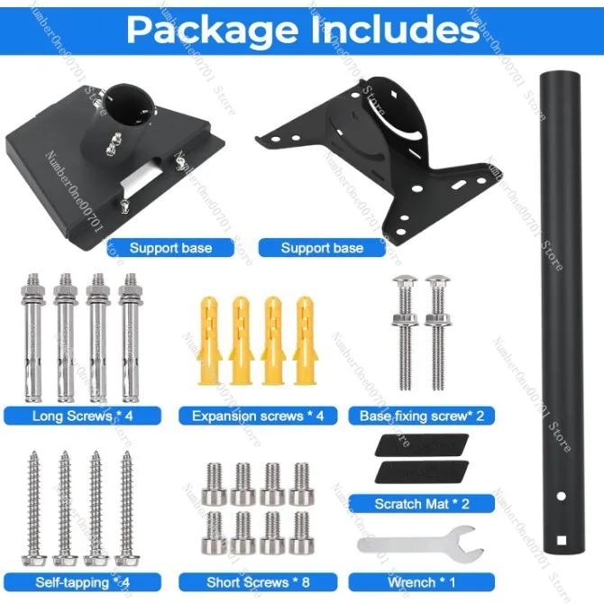 Roof Mount Antenna/Signal Booster Bracket V3, Universal 3rd Gen Heavy Duty Pole Holder