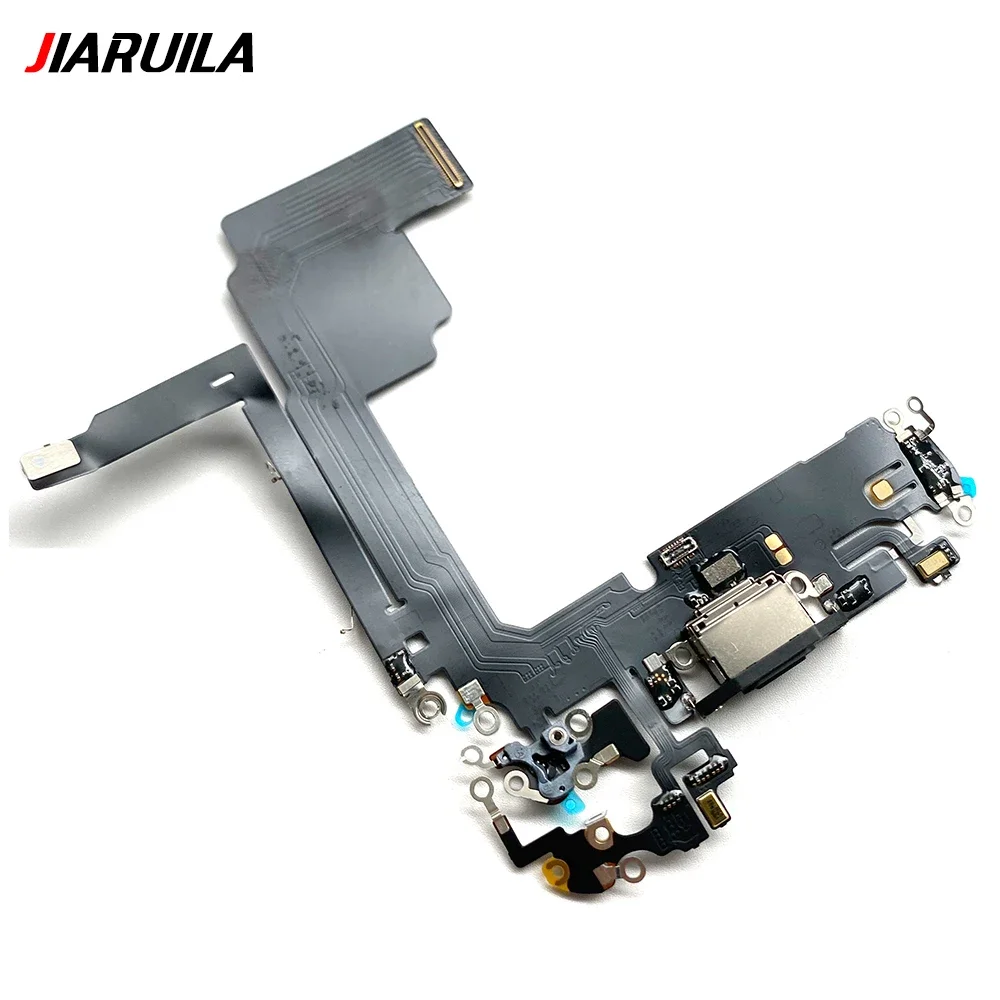 Dock Connector Micro USB Charger Charging Port Flex Cable Board With Mic Microphone For Iphone 15 Pro Max Plus