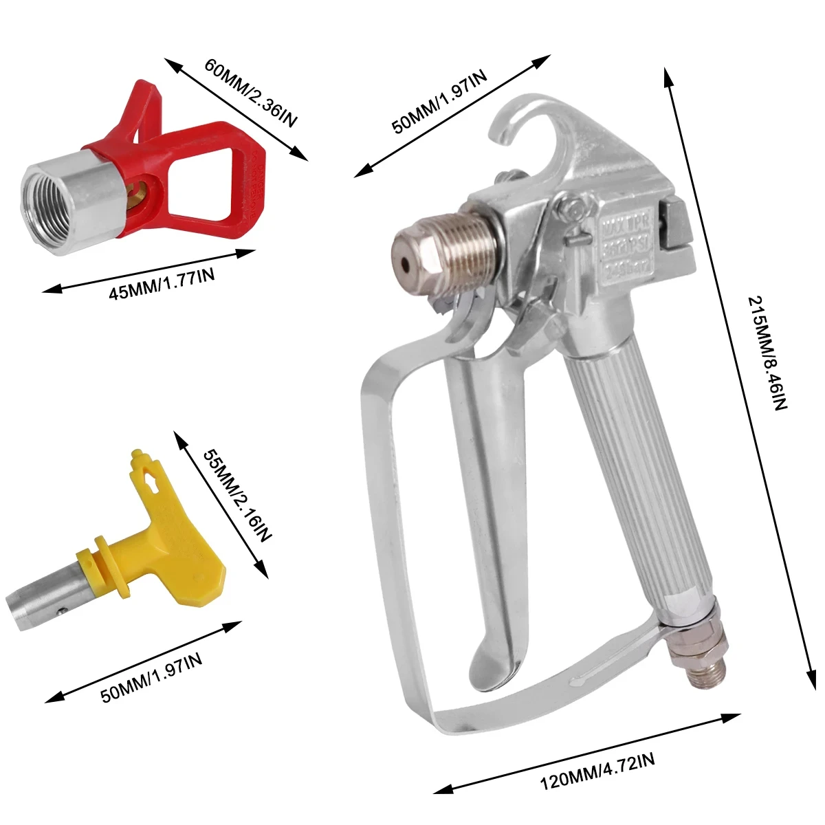 3600PSI High Pressure Airless Paint Spray Gun With 517 Tip & Nozzle Guard Pump Sprayer And Airless Spraying Machine