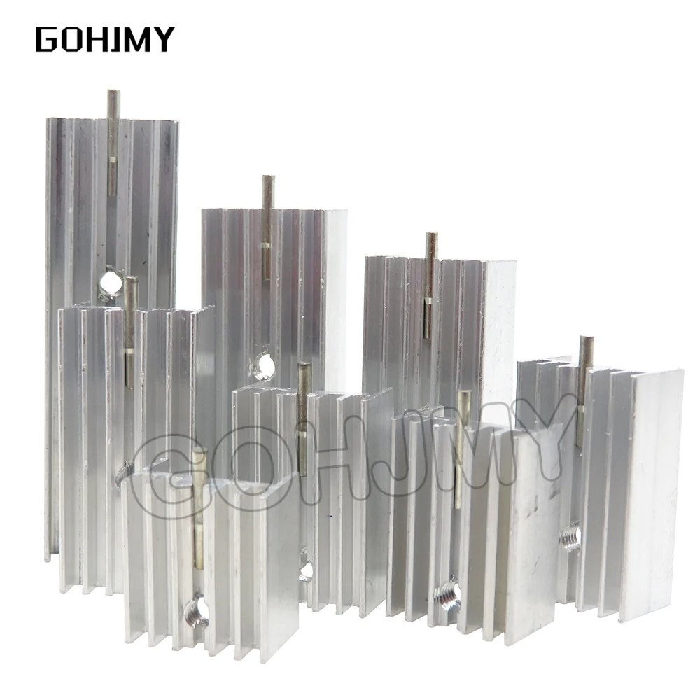 10PCS 15*10*16/20/22/25/30/35/40/50 TO220 Transistor Radiator Heatsink dengan jarum untuk Transistor untuk-220 putih baru