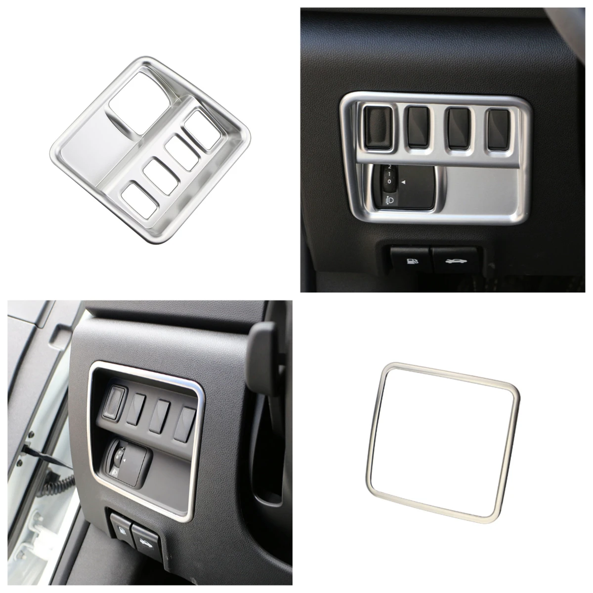 Car Chrome Headlight Switch Circle Trim Cover Stickers for Renault Koleos 2017-2022 for Samsung QM6 2017-2022 LHD Accessories
