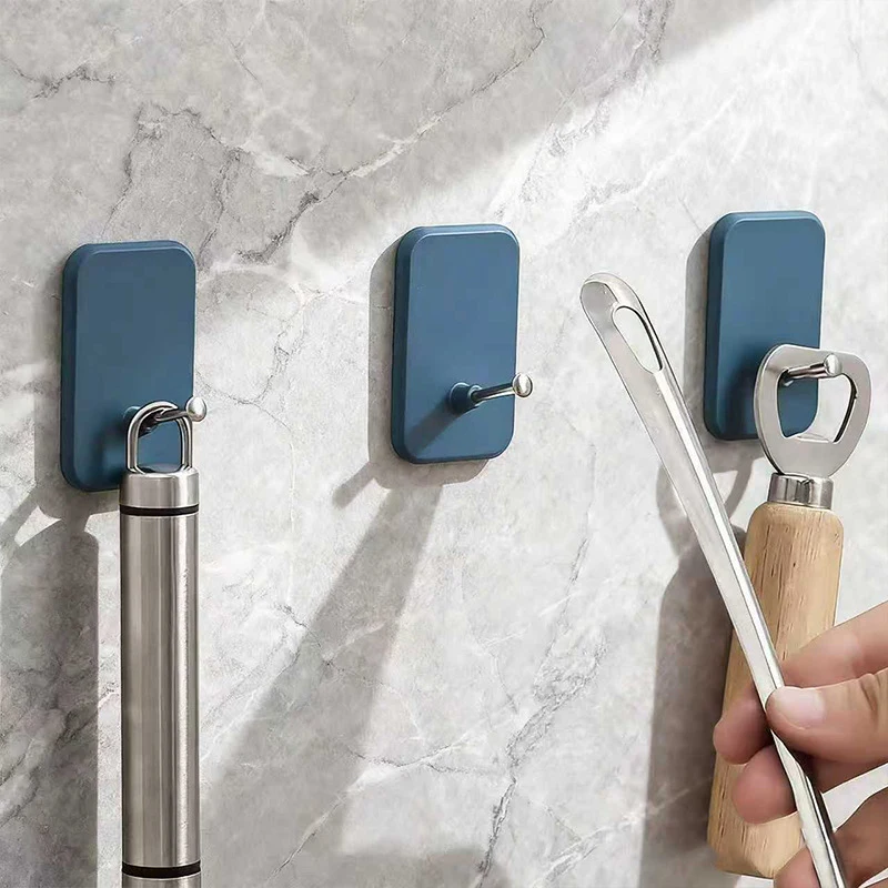 Household Stainless Steel Non Perforated Hook With Simple Appearance, Kitchen Bathroom Hook, Key Hook Behind The Door