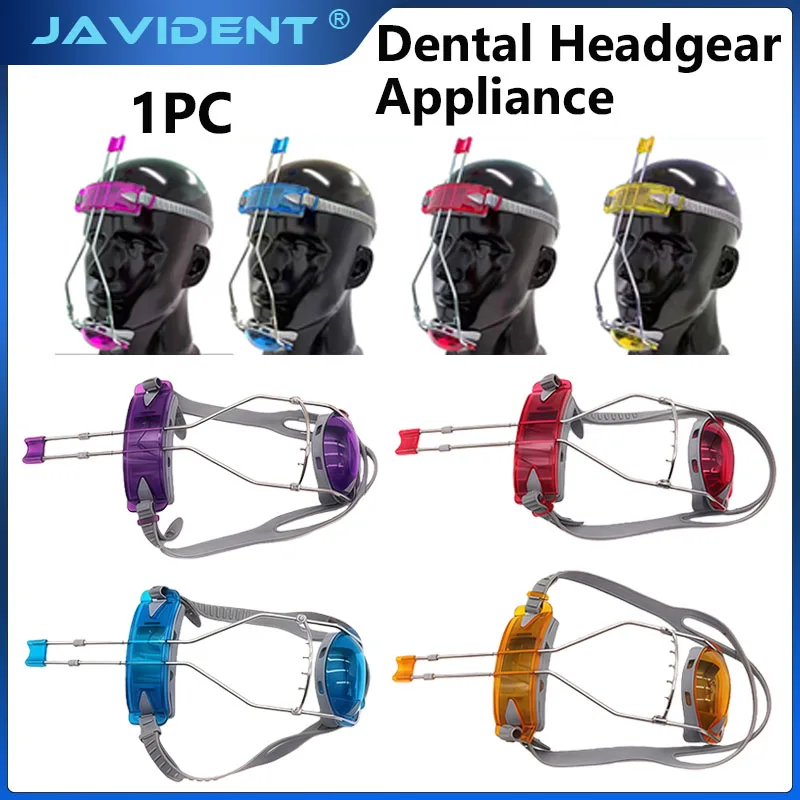 Double Poles Orthodontic Facical Arch Dental Orthodontic Front Traction Face Mask For Underbite Washable Oral Materials