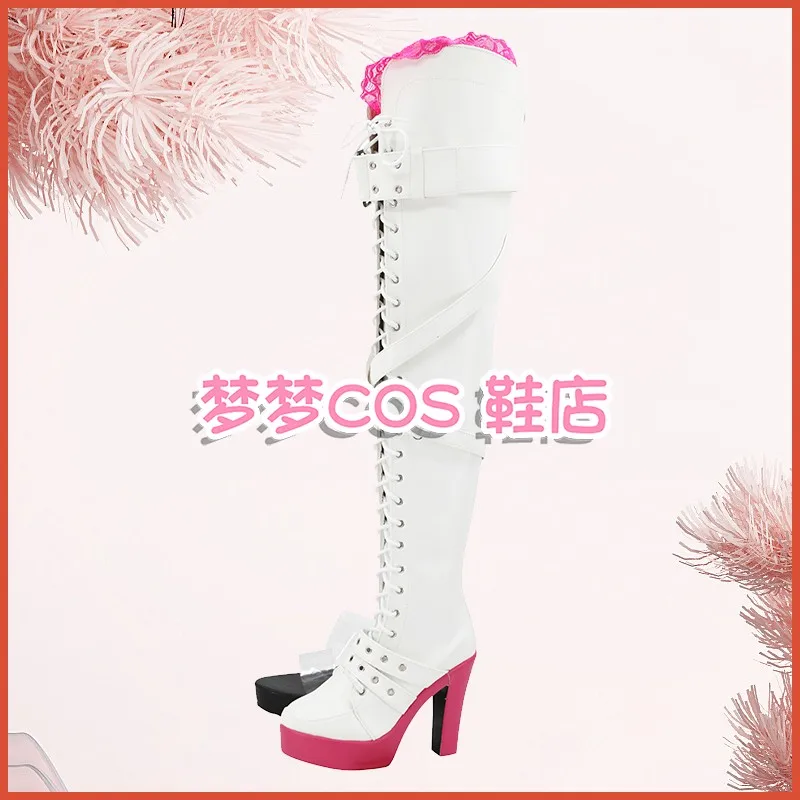 Anime MIKkUU Cosplay Schoenen Game Cosplay Vrouwen Roze Leuke Racing Schoenen Miku Laarzen Halloween
