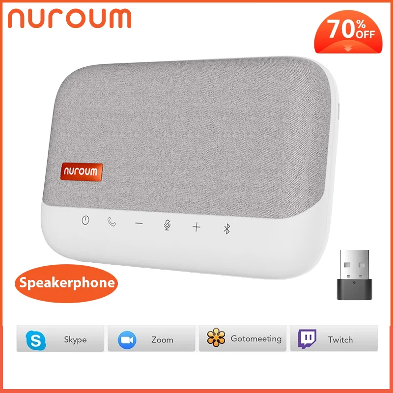 

NUROUM A15 Usb Bluetooth Wireless Conference Speakerphone Ai Noise Suppression For Zoom Meeting