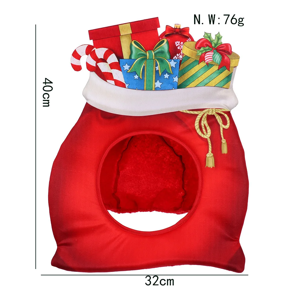 재미있는 풀오버 모자 크리스마스 파티 장식, 코스프레 휴일 파티 무도회 공연 소품