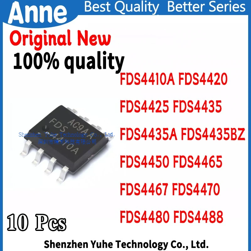 (10piece) 100% New FDS4410A FDS4420 FDS4425 FDS4435 FDS4435A FDS4435BZ FDS4450 FDS4465 FDS4467 FDS4470 FDS4480 FDS4488 sop-8