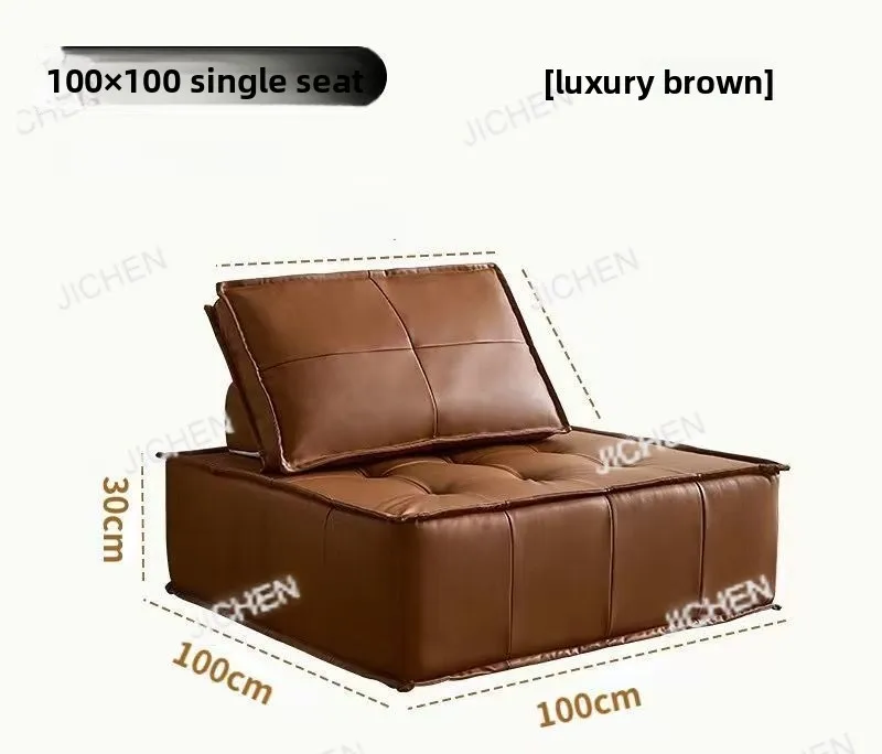 

Комфортный диван для гостиной Модульный кожаный сжатый диван Одноместный двуспальный диван с подушкой для поясницы без подлокотников может быть свободно в сочетании