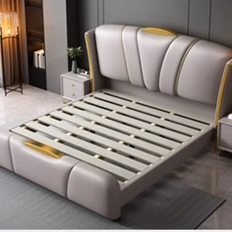 

Nordic Luxury Kids Double Bed Modern High End Headboard Twin Double Bed Girl Sleeping Cama Matrimonio Furniture For Bedroom