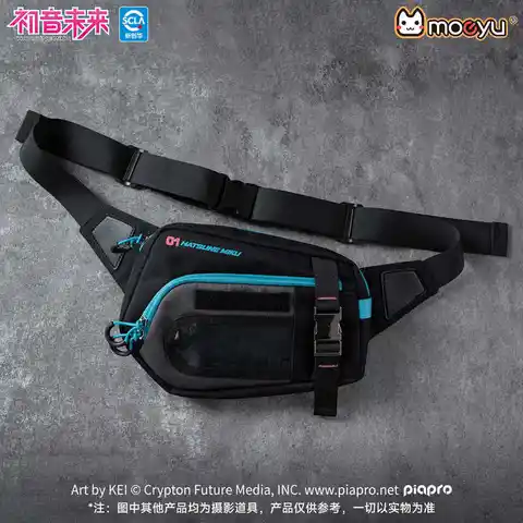 Vocaloid Hatsune Miku Anime Peripheral Waist Bag Neon Electronic Music Series Chest Bag Single Shoulder Crossbody Bag