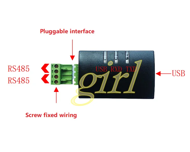 

USB to RS485, with communication indicator! Sending and receiving do not affect each other!