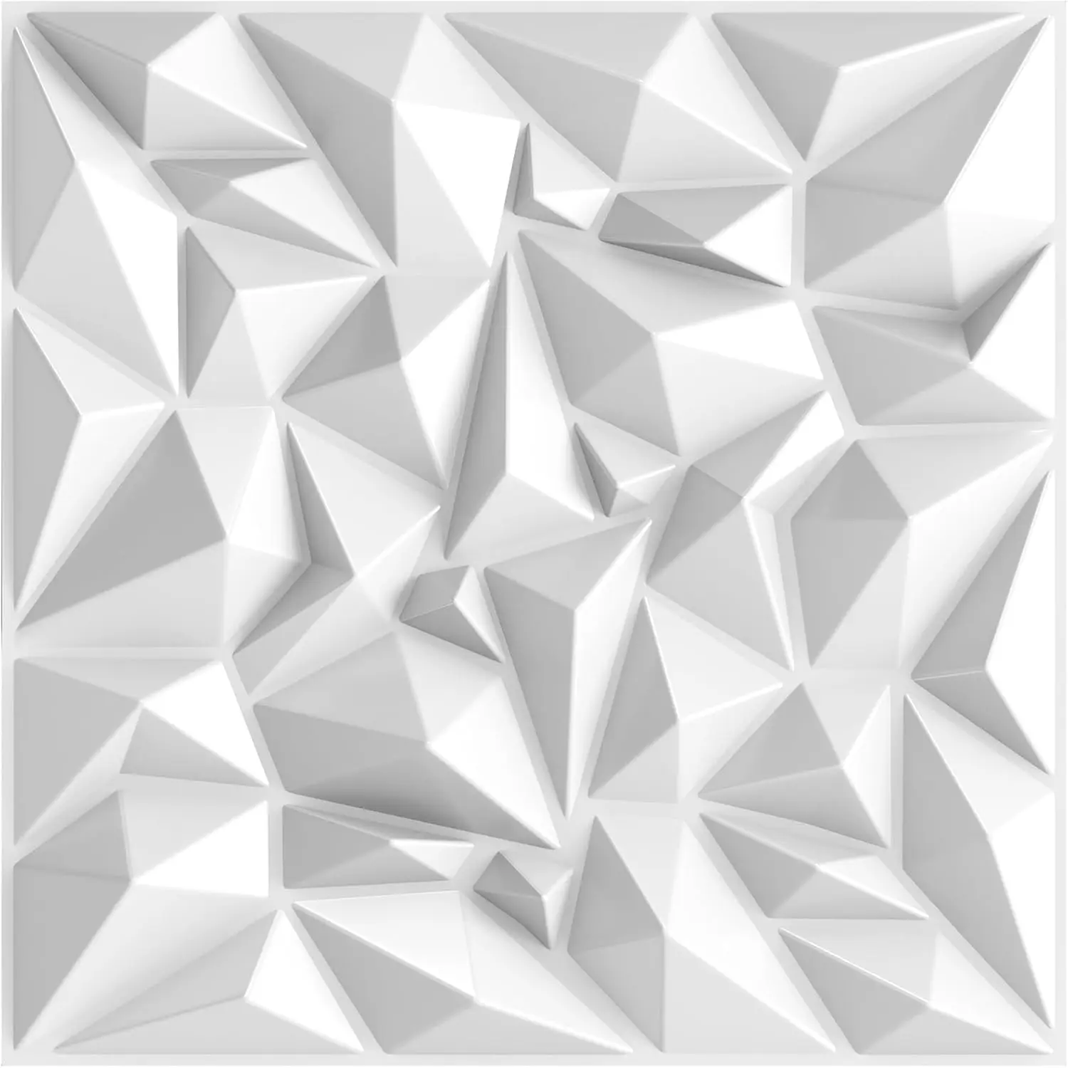 

Acoustic Sound Diffuser Panels, 19.7x19.7x1 in, 12-Pack, White PVC, 3D Wall Panels for Studio & Home