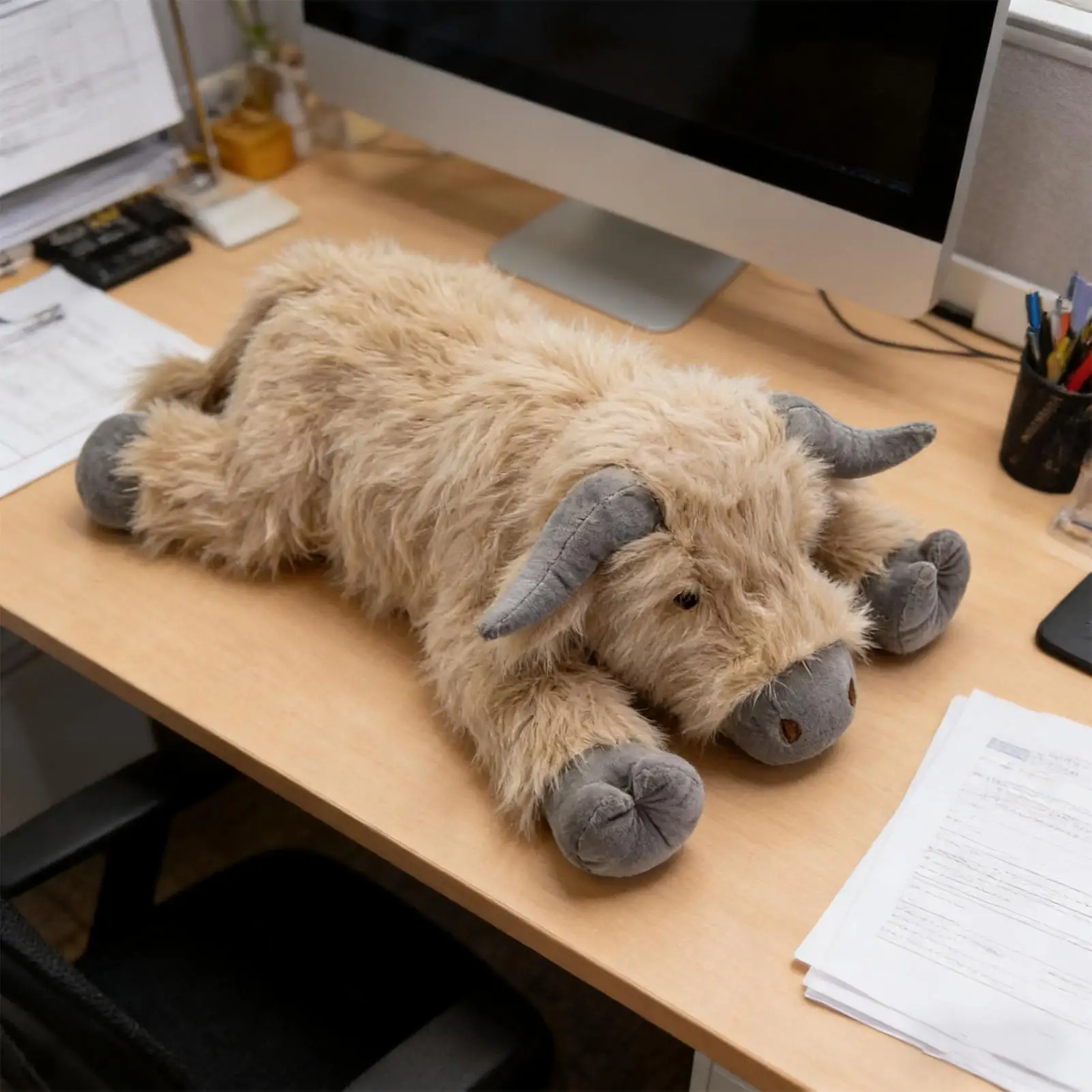 45 سنتيمتر لطيف البقرة ألعاب من نسيج مخملي دمية المرجحة محبوب وسادة وسادة الكرتون المرتفعات الثور ألعاب من نسيج مخملي سوبر لينة المرتفعات الثور هدية