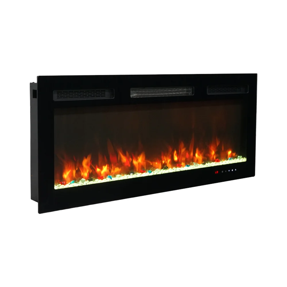 High-end 42-inch Electric Fireplace Double Set Crystal Heater 13 Color Flame Living Room Home Decor Fireplace