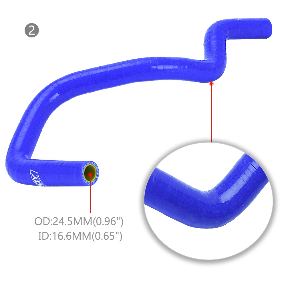 VR-mavi ve sarı silikon radyatör hortumu kiti Honda Civic için SOHC D15 D16 EG EK 92-00 ile 6 adet PQY logo VR-LX1303C-QY