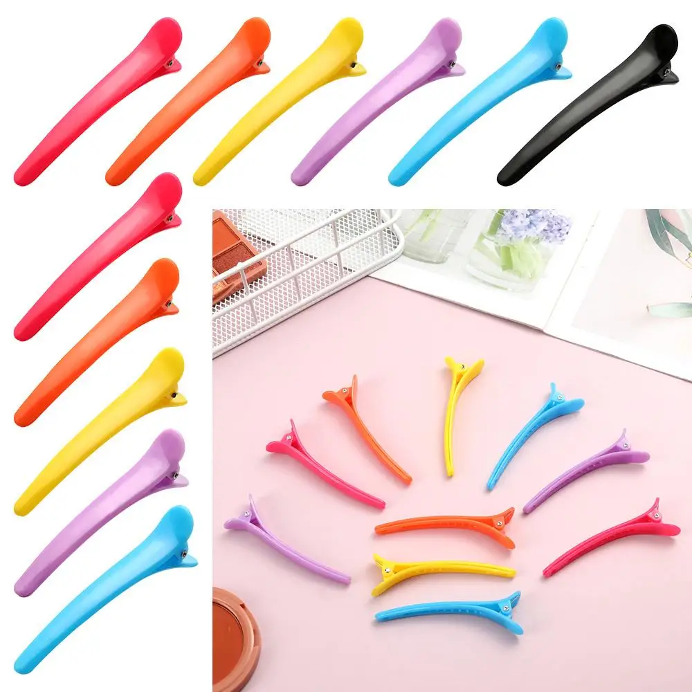 10Pcs 10Pcs Hair Salon Hairpins Basic Hair Clips Section Clamps Washing Shower Barrette Salon Styling Hair Clips