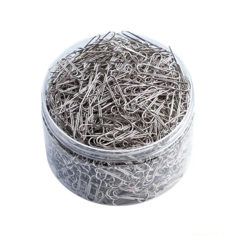 Paper Clips for Document Organization, High-Carbon Steel Fasteners in Clear Container for Office, School and Home Use