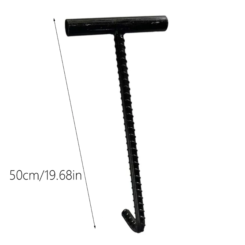 Gancho ergonômico bueiro 10mm para abertura segura sem esforço no sistema drenagem da cidade, elevador manuseio