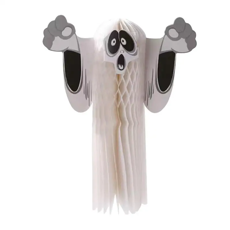 

Hanging Halloween Three-Dimensional Tissue Flying Scary Ghost Paper For Halloween Indoor Outdoor Decor