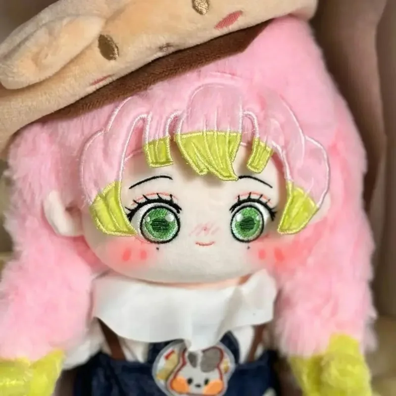 Anime Girl Kanroji Mitsuri Attribute Cosplay Peluche Bambola di cotone Farcito Corpo Cartoon Dress Up Vestiti Giocattolo di cotone 20 cm