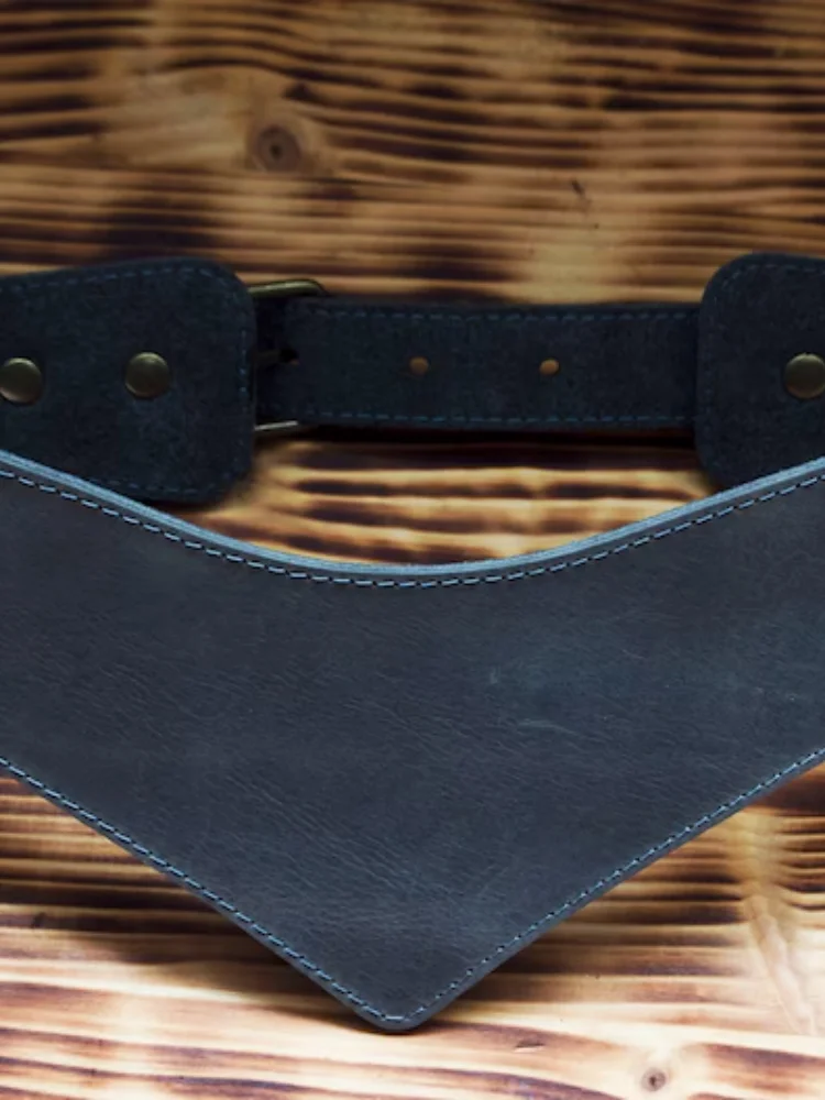 中世風ユニセックスニューウェーブブラウンレザー個性派ウエストスカートジャンパーシャツベルトユニセックスアクセサリーナイトクラブステージパフォーマンス