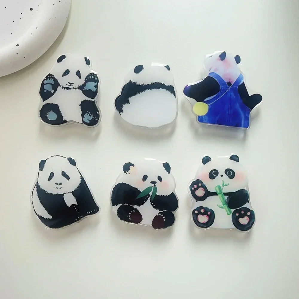 Cute Panda Expandable Phone Holder Stand for IPhone Cartoon INS Foldable Elastic Grip Tok Socket Finger Ring Bracket Accessories