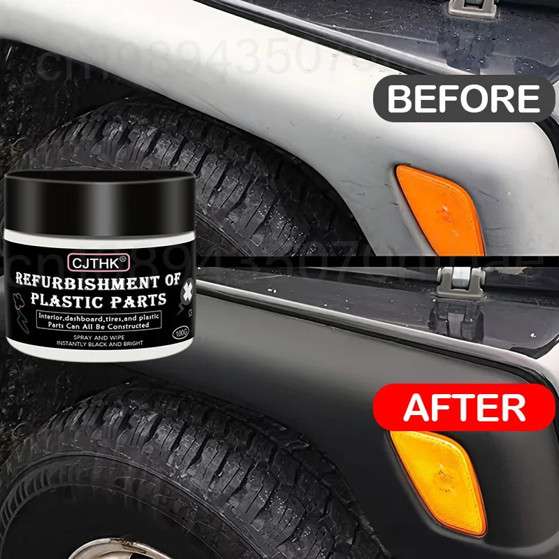 Restaurateur de plastique de voiture retour au noir brillant, produits de nettoyage de voiture, restauration du cuir et du plastique, rénovateur de revêtement de polissage et de réparation automobile