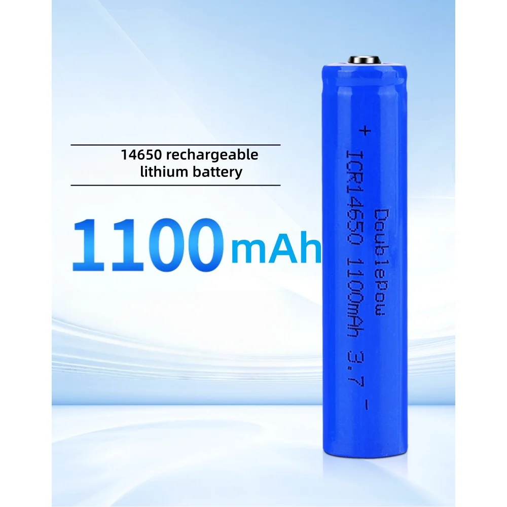 2-20PCS Doublepow 14650 Lithium Battery 3.7V 1100mAh Rechargeable Batteries for Electric Toothbrush Microphone Small Flashlight