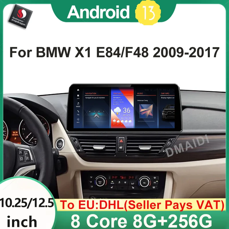 

8 Core Android 13 System Car Radio For BMW X1 E84 F48 WIFI 4G SIM Carplay Auto Multimedia Player GPS Navi Stereo Video DSP Audio