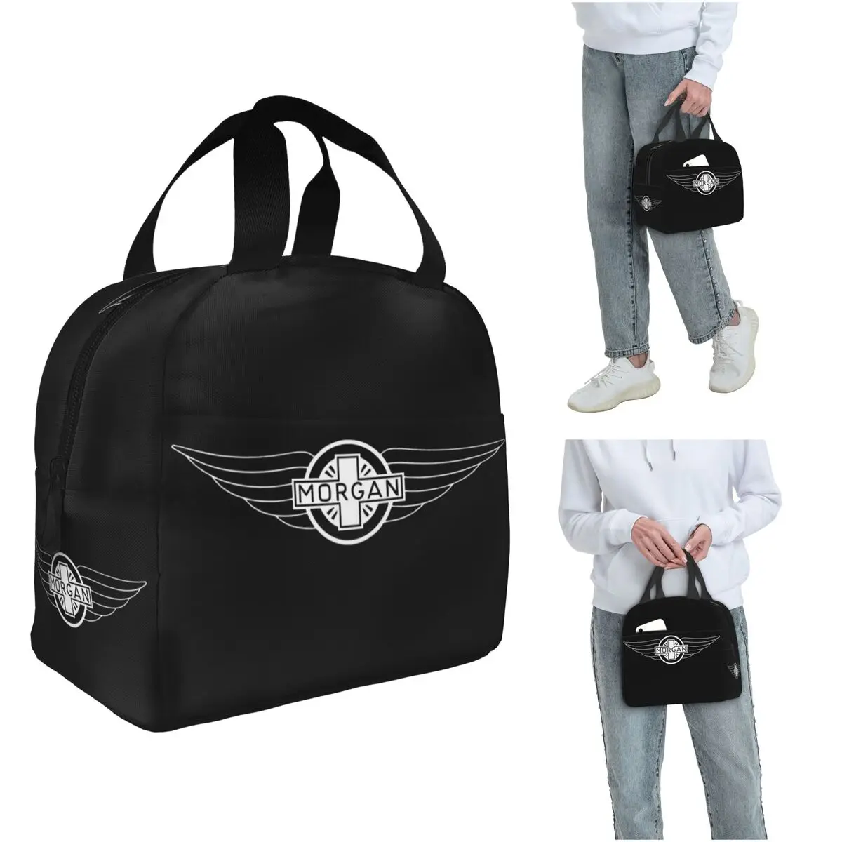 Morgan Motor Car Company Insulated Lunch Bag for Women Children Portable Food Boxes Thermal Lunch Box Tote