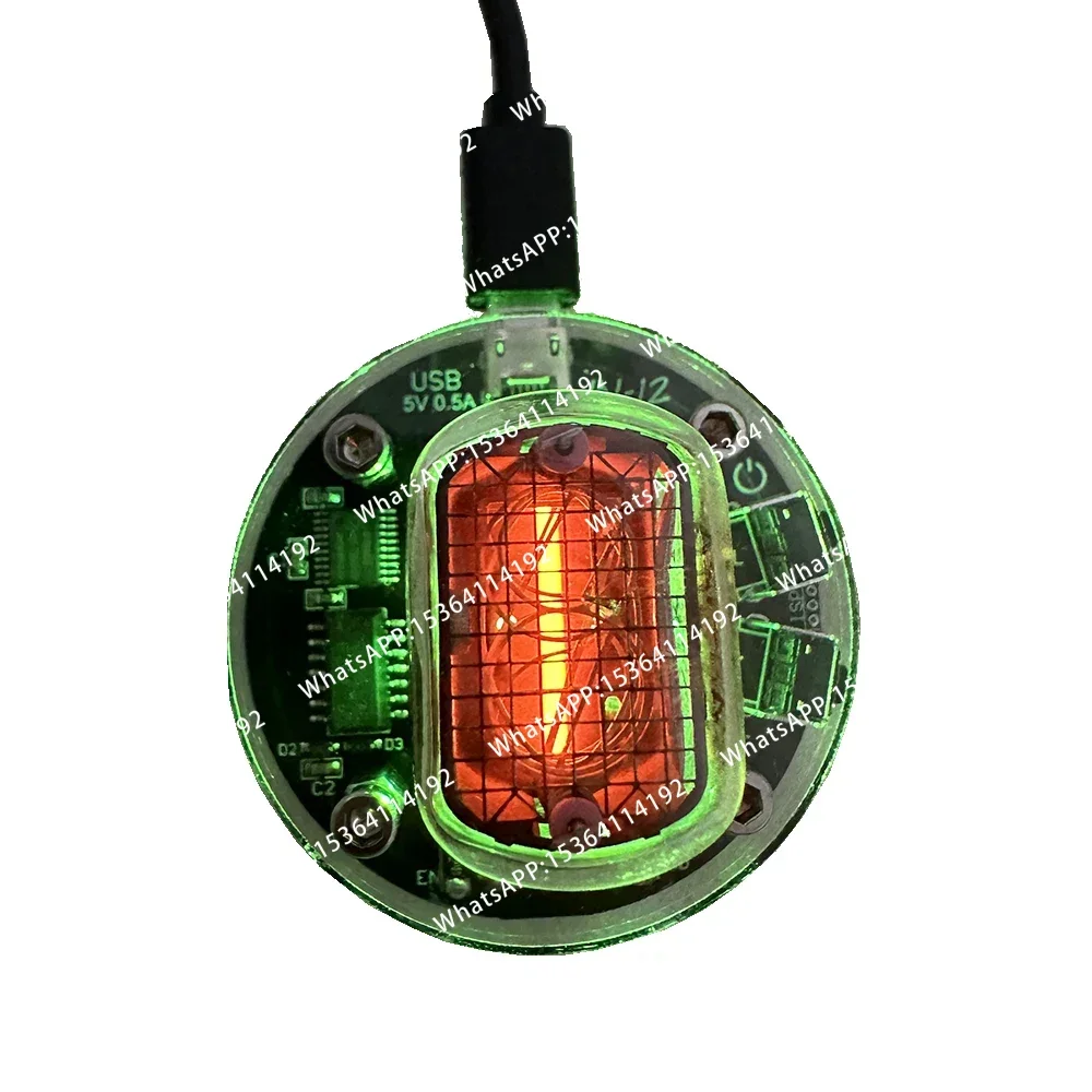 IN-12 Nixie Clock RGB Audio Electronic Accessories DIY Single Tube Glow Clock micro USB DC5V