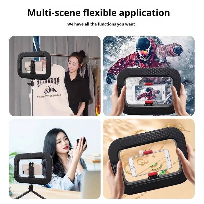 Handheld Circular Fill Light Ring Rabbit Cage Fill Light With 1/4 Interface Phone Live Broadcast Photography LED Lights