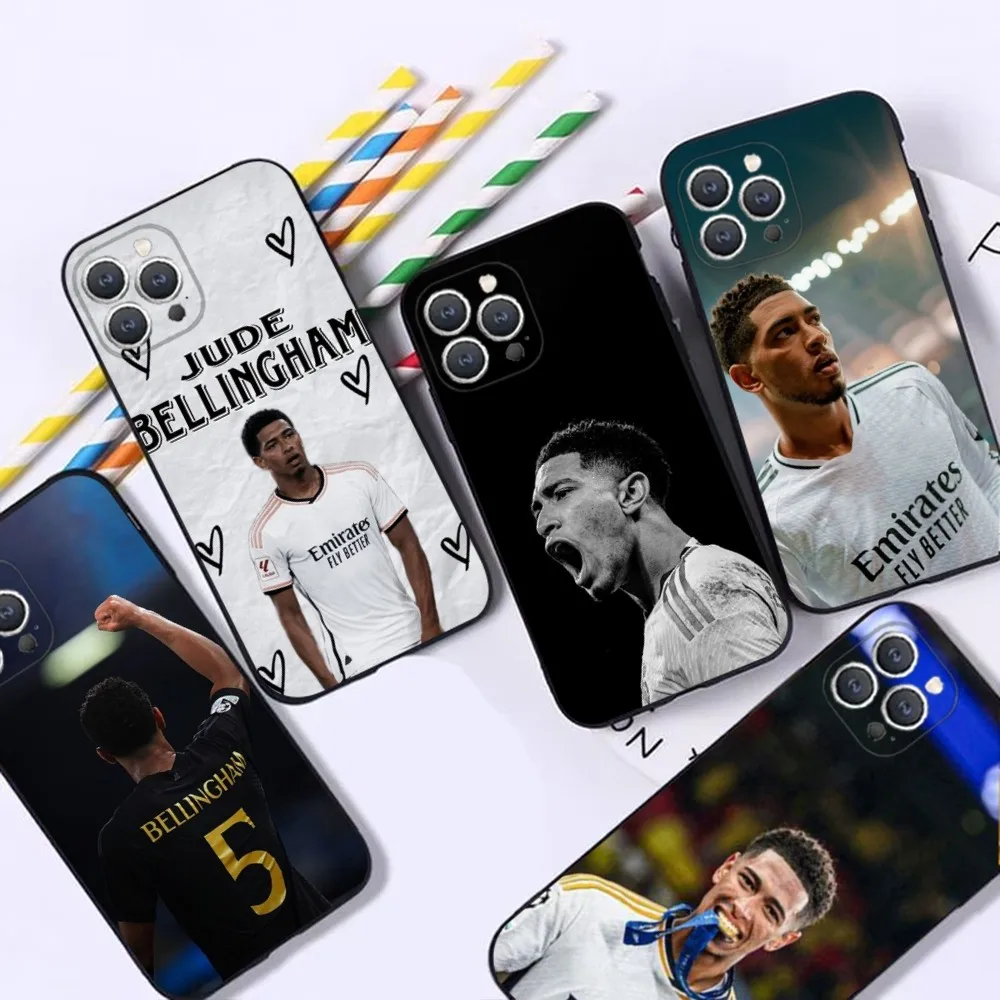 Football J-Jude B-Bellingham Phone Case For iPhone 16,15,14,13,12,Pro,Max,11,7,8,Plus,XR,XS Max Shockproof Silicone Soft Shell