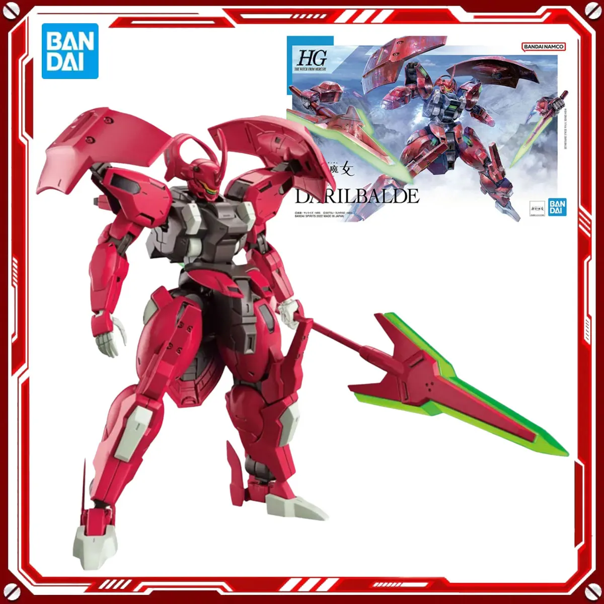 

Bandai Genuine Gundam Anime Model Kits Darilbalde Toys HG TWFM 1/144 Action Figure Assembly Model Gift for Kids School Present
