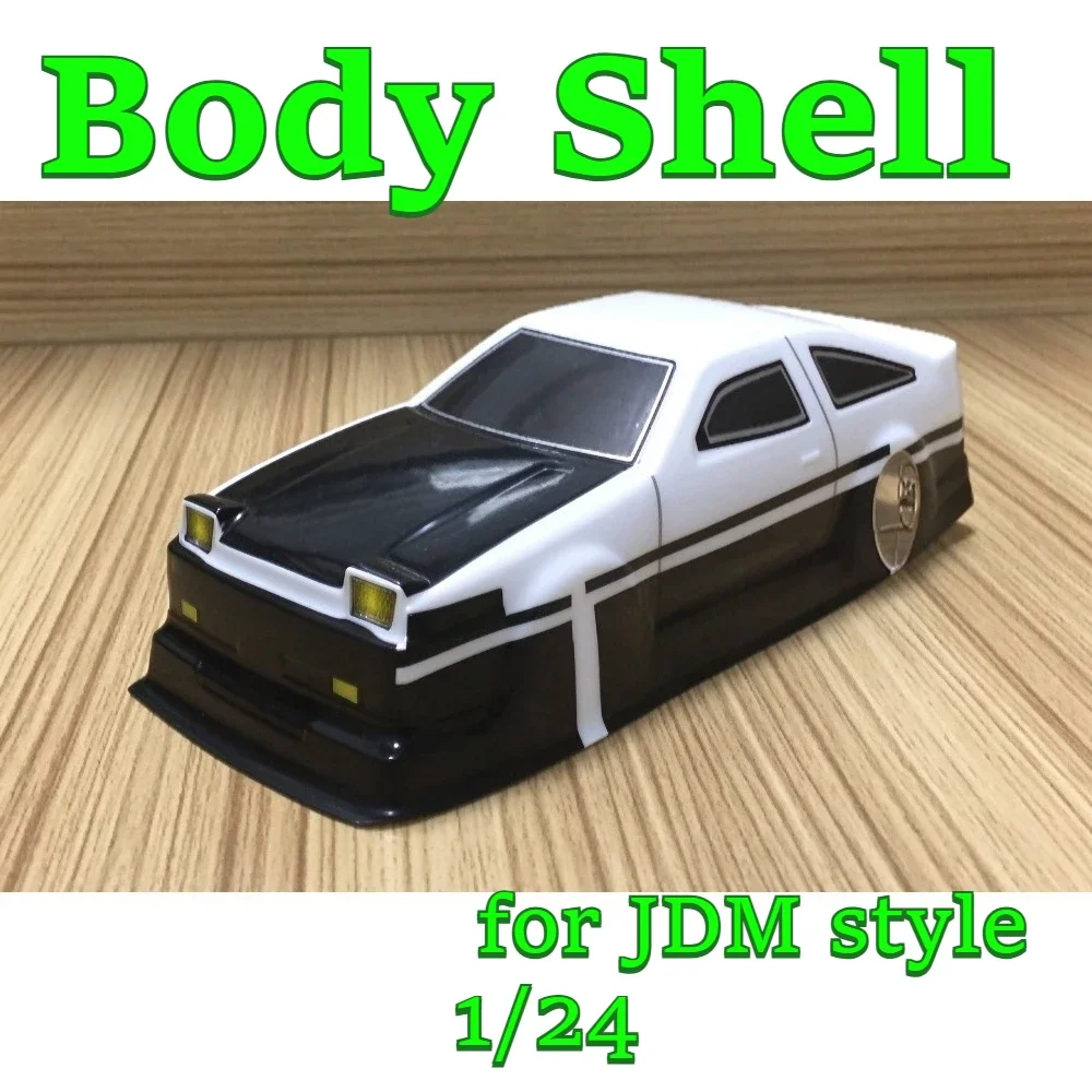 for 1/24 custom size RC car hobby JDM style clear soft body shell 110mm wheelbase fitting RC drift racer replacemen accessories