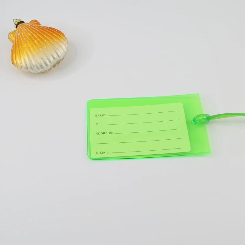 10PCS Weiche Pvc Reise Gepäck Tag Flugzeug Farbe Silikon Großhandel Koffer Label Zubehör Tasche Name Air Tag Karte Hülse – Detail 11