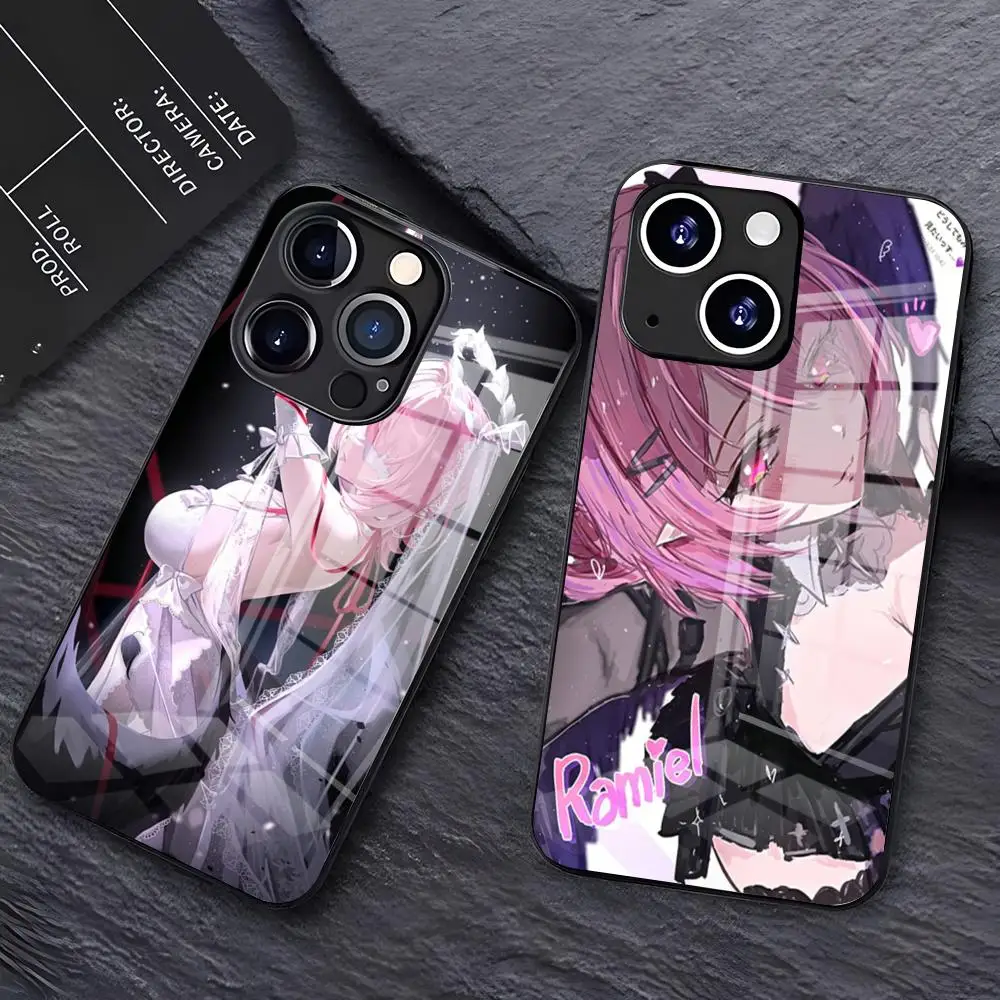 Funda de Teléfono Remielle Dan para iPhone 17 Pro Max, 16, 15, 14 Pro Max, 13, 11, X, Xs, Xr, 8, 7 Plus, Cubierta de Vidrio