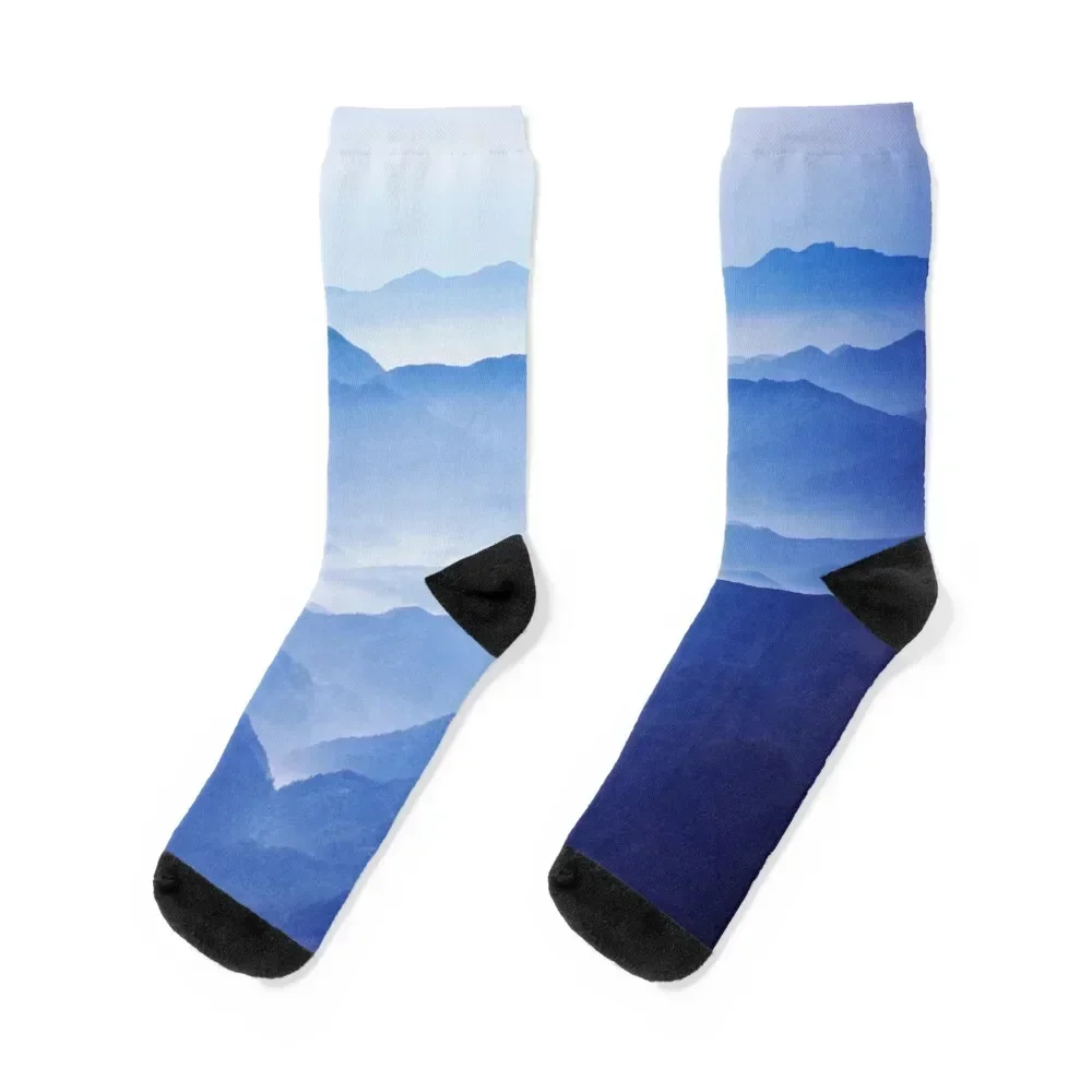 

Mountain in morning mist Socks designer anti-slip new year floral Boy Child Socks Women's