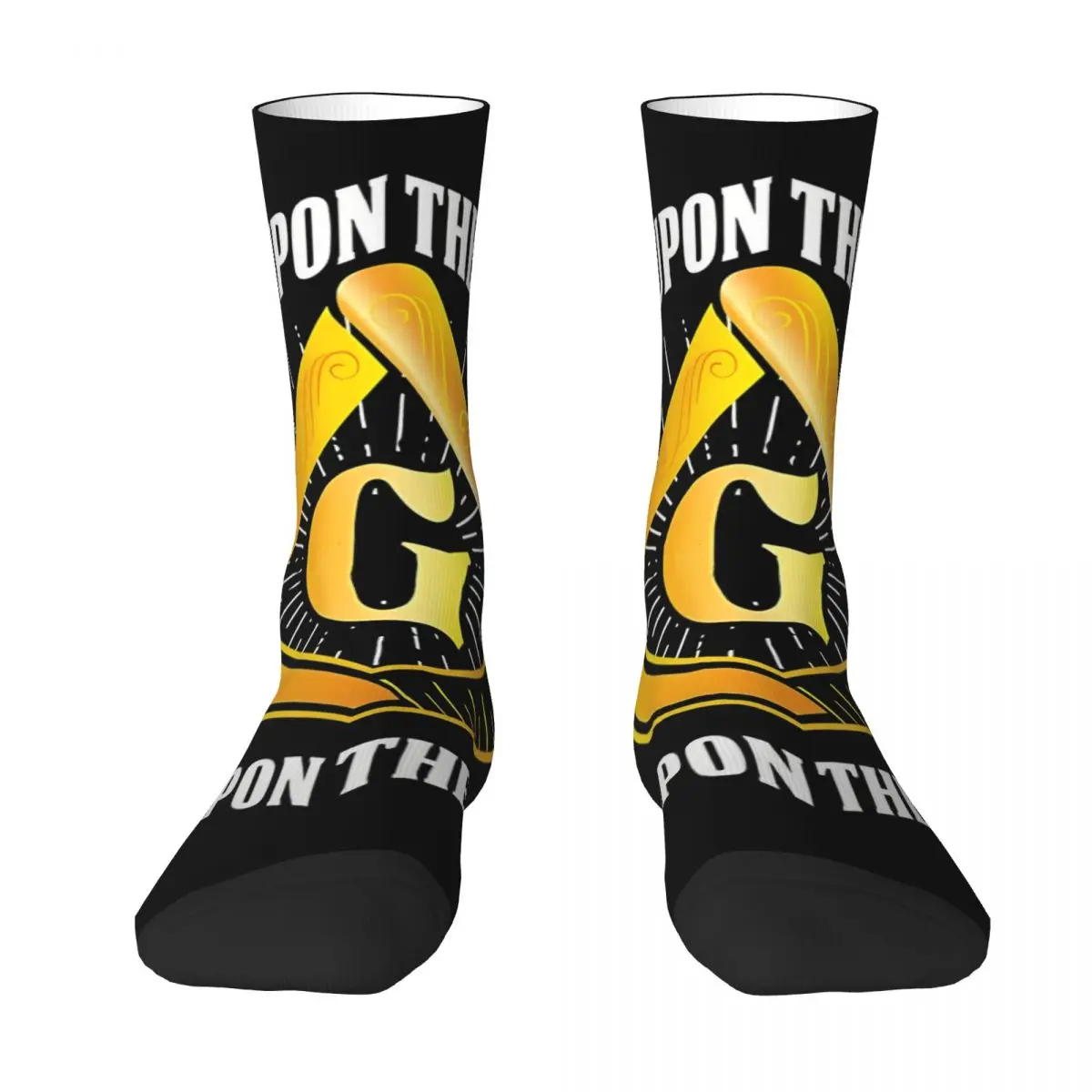 Masonic Lodge 2B1 Ask1 Square Compass Freemason Kawaii Socks Gym Cartoon Pattern Socks