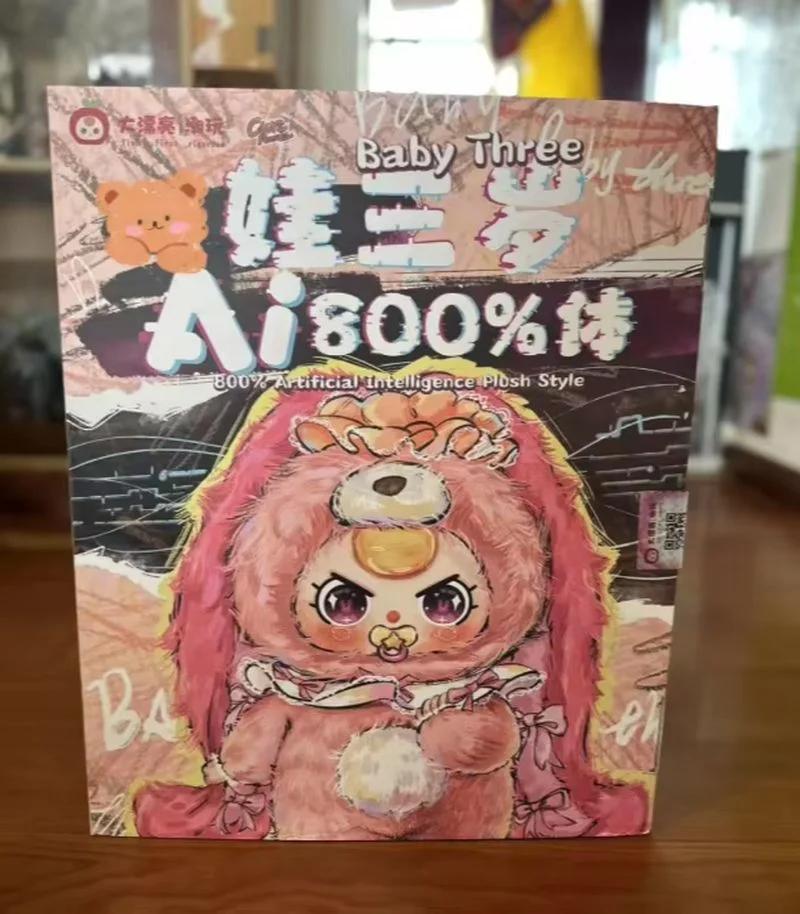 

2025 Ai 800% Baby Three Limited Edition Kawaii Фигурка Слепая коробка Английская история Большая виниловая кукла Модная игрушка для детей