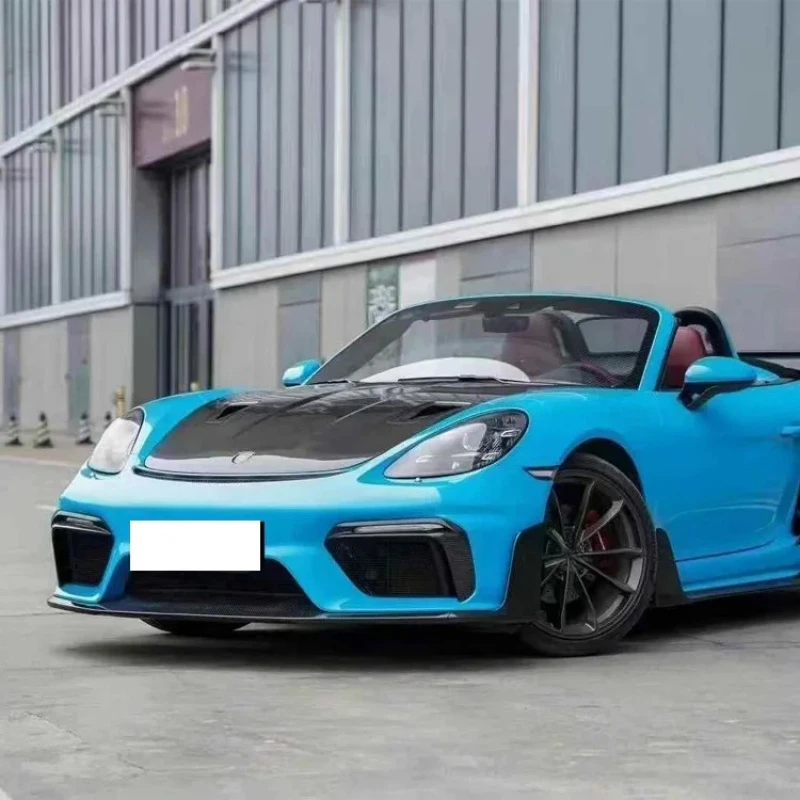 RS Style Carbon Fiber Engine Hood Bonnet Front Cover Fit Sport Coupe 991 981 982 718 2016-2026 Lightweight Mod Parts