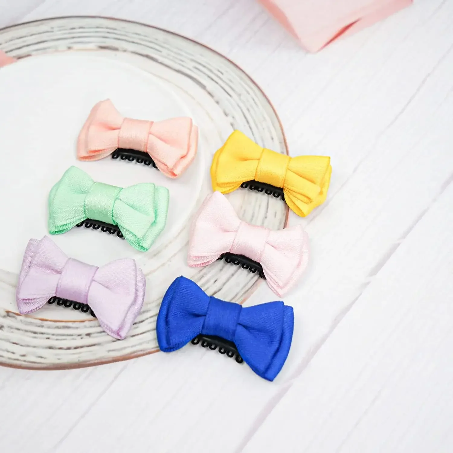 16Pcs Baby Girl Hair Clips Solid Style Barrettes for Kids Infant Hairbows hand sewn hair combs for Children hair accessories