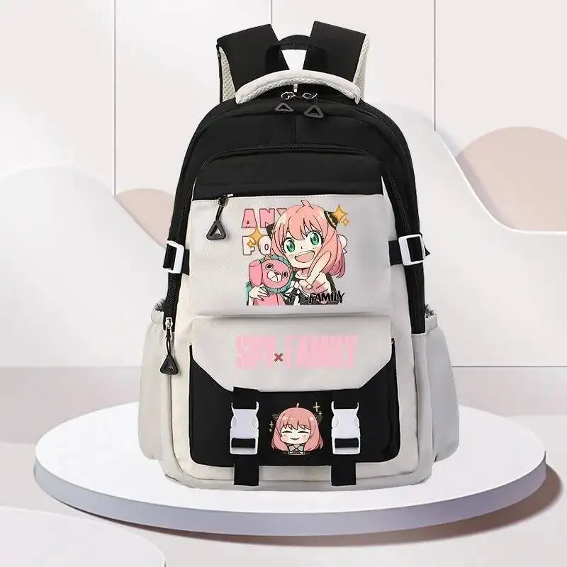 

Anime Game Breathable Mesh Black Blue Purple Green Brown Spy X Family Teens School Bags Backpacks