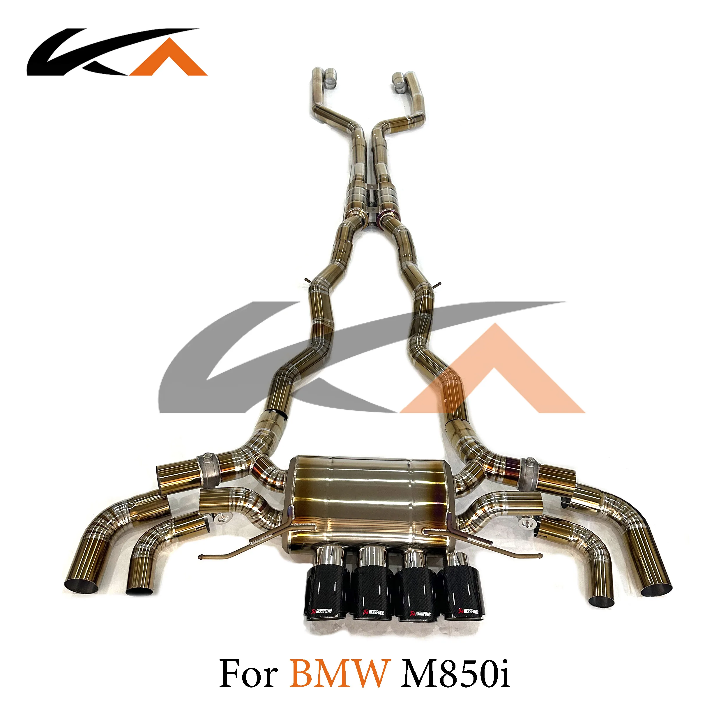KA Tuning exhaust system titanium alloy catback for BMW M850i rear section performance parts muffler valve