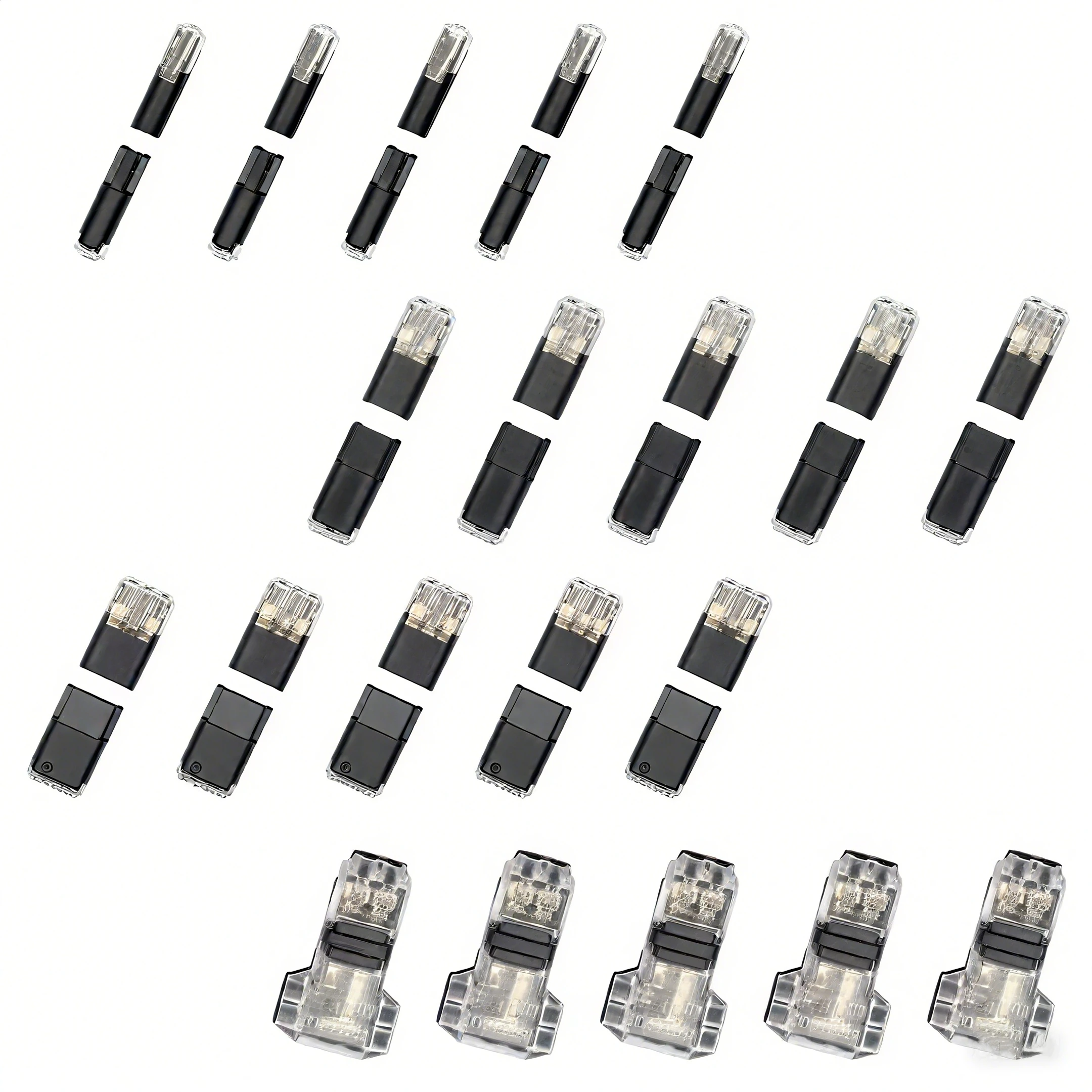 1P/2P/3P Direct Insertion Compact Waterproof Wire Terminal - No Stripping Quick Connector for Auto Electrical Cables