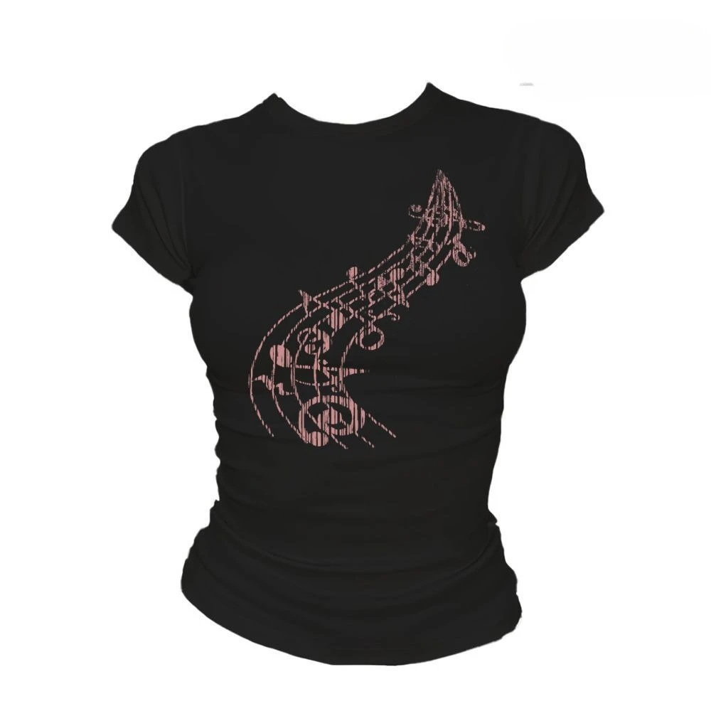 

Onalippa American 2026 Summer New Design Niche Front Shoulder Slim Fit Short Sleeved Style Spicy Girl Top Women T-shirts