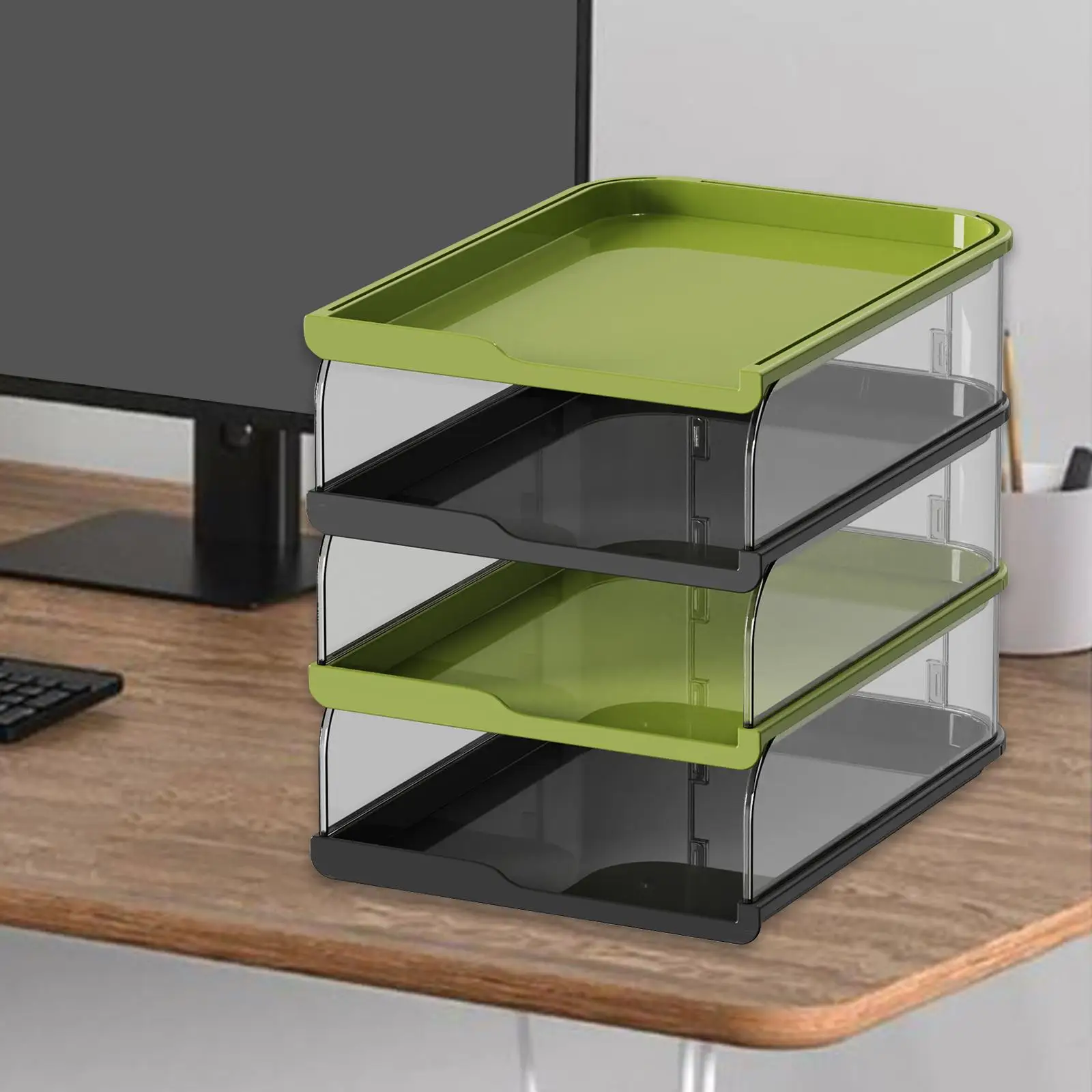 Desktop File Organizer Journal Organizer Multipurpose Desk Supplies File Folder Rack for Business Store Living Room Study Home